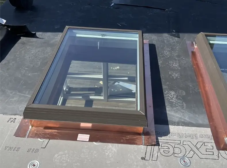 Skylight on top of a roof.